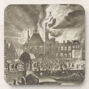 Brand in het oude stadhuis van Amsterdam, 17 juli  Drankjes Onderzetter