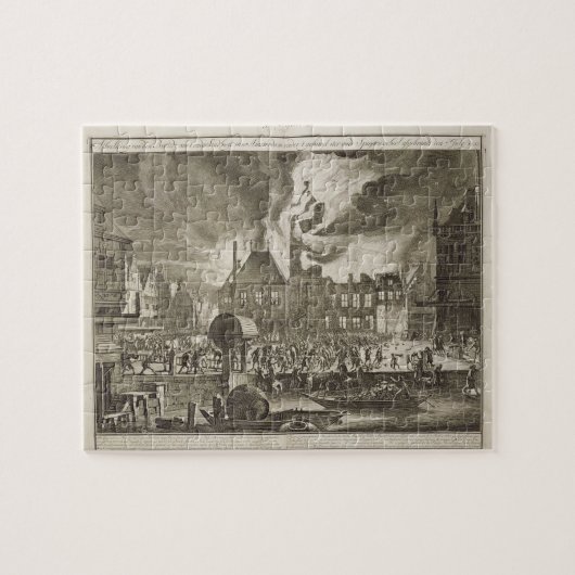 Brand in het oude stadhuis van Amsterdam, 17 juli  Legpuzzel (Horizontaal)