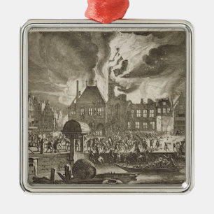 Brand in het oude stadhuis van Amsterdam, 17 juli  Metalen Ornament
