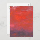 Brand in het Paarse en rode Abstracte landschap va Briefkaart (Voorkant / Achterkant)