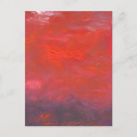 Brand in het Paarse en rode Abstracte landschap va Briefkaart (Voorkant)
