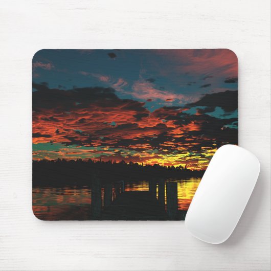 Brand in het Sky Mousepad Muismat (Met muis)