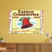 Brand-label rode bell Eatmor Cranberries Canvas Afdruk (Insitu (Woonkamer))