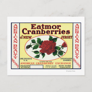 Brand - label van de Amerikaanse Beauty Eatmor Cra Briefkaart