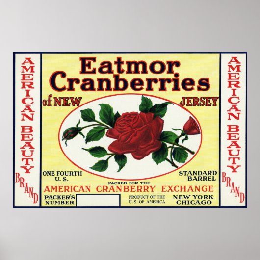 Brand - label van de Amerikaanse Beauty Eatmor Cra Poster (Voorkant)