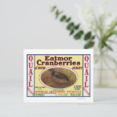 Brand-label voor driekwart-kruinbessen briefkaart (Staand voorkant)