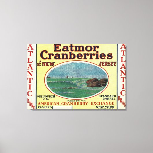Brand-label voor Eatmor Cranberries Canvas Afdruk (Voorkant)