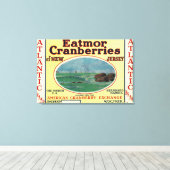 Brand-label voor Eatmor Cranberries Canvas Afdruk (Insitu (Houten vloer))