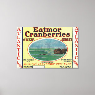 Brand-label voor Eatmor Cranberries Canvas Afdruk