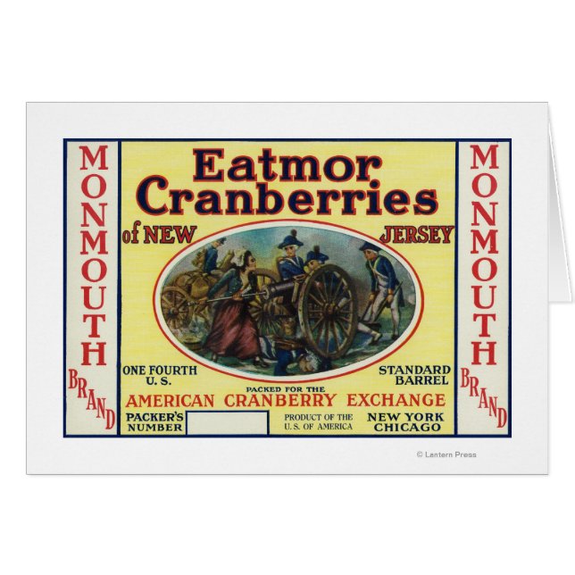 Brand-label voor monmouth Eatmor Cranberries (Voorkant Horizontaal)