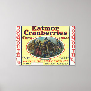 Brand-label voor monmouth Eatmor Cranberries Canvas Afdruk