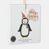 Brand Logo Company Employees Kerstmis toevoegen Keramisch Ornament (Rechts)