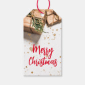 Brand logo qr-code kerstcadeau label-promotie cadeaulabel (Voorkant)