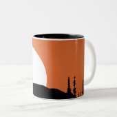 Brand Lookout Tower Sunset Tweekleurige Koffiemok (Voorkant rechts)