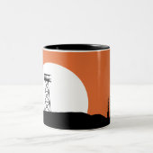 Brand Lookout Tower Sunset Tweekleurige Koffiemok (Center)