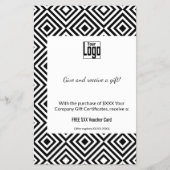 Brand Loyalty met een Gift Certificate Promotie Flyer (Voorkant)
