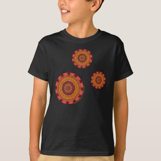 Brand Mandala Kind en Baby Donker Shirt (Voorkant)
