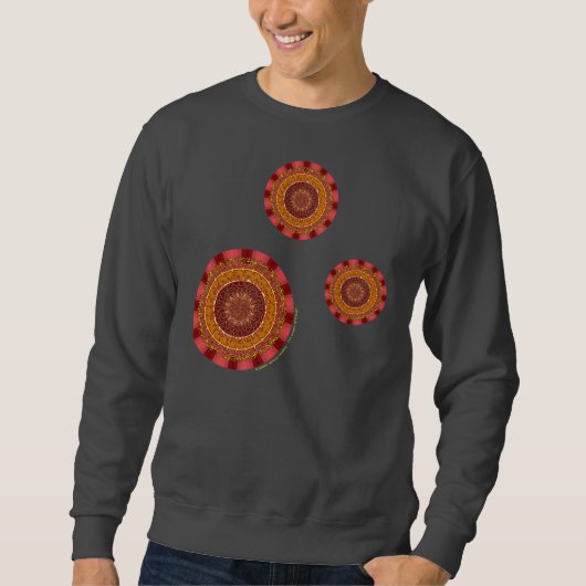 Brand Mandala Mannen donker Shirt (Voorkant)