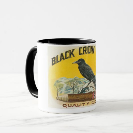 Brand met zwarte bedekking mok (Voorkant links)