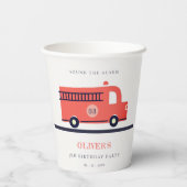 Brand-motor van de rode marine elke zondag papieren bekers (Achterkant)