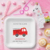 Brand-motor van de rode marine elke zondag papieren bordje (Feest)