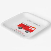 Brand-motor van de rode marine elke zondag papieren bordje (Gebogen)