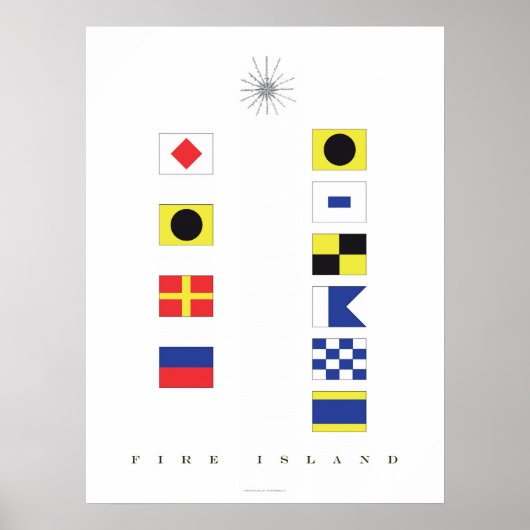 Brand - Nautical Flag Art Poster (Voorkant)