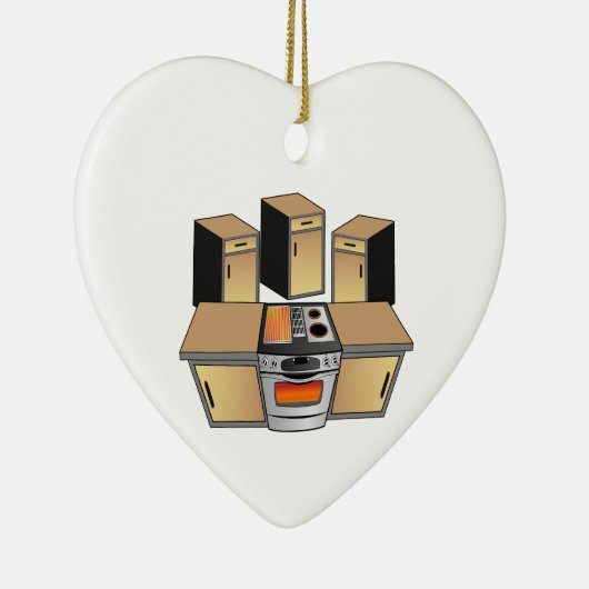 Brand New Kitchen Remodel Home Improvement Project Keramisch Ornament (Rechts)