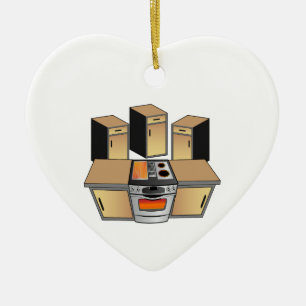 Brand New Kitchen Remodel Home Improvement Project Keramisch Ornament