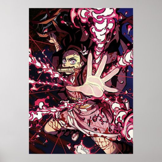 Brand Nezuko Demon Slayer Poster (Voorkant)