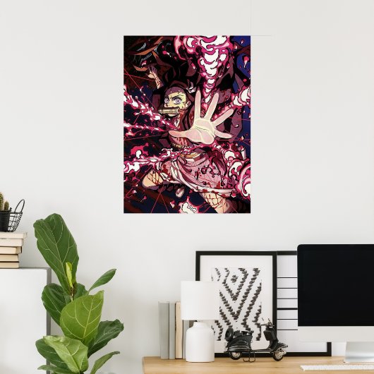 Brand Nezuko Demon Slayer Poster (Thuiskantoor)