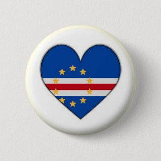 BRAND NIEUW!! - CAPE VERDE HEART PIN BACK BADGE RONDE BUTTON 5,7 CM