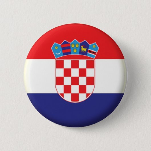 BRAND NIEUW!! - CROATIA PIN BACK BADGE RONDE BUTTON 5,7 CM (Voorkant)