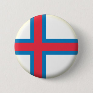 BRAND NIEUW!! - FAROE EILANDS PIN-TERUGBADGE RONDE BUTTON 5,7 CM