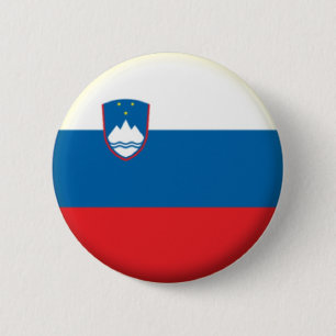 BRAND NIEUW!! - SLOVENIË PIN BACK BADGE RONDE BUTTON 5,7 CM