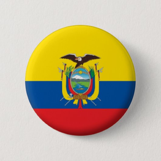 BRAND NIEUW!! - SPELBADGE VAN DE ECUADOR RONDE BUTTON 5,7 CM (Voorkant)