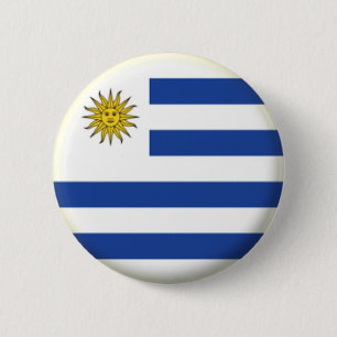 BRAND NIEUW!! - SPELD VOOR URUGUAY BACK RONDE BUTTON 5,7 CM