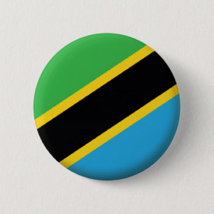 BRAND NIEUW!! - TANZANIA PIN BACK BADGE RONDE BUTTON 5,7 CM