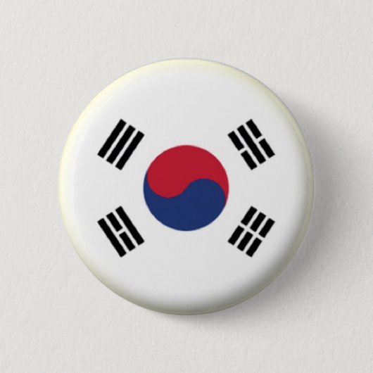 BRAND NIEUW!! - ZUID-KOREA PIN-TERUG RONDE BUTTON 5,7 CM (Voorkant)