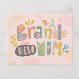 BRAND NIEUWE MOM MOEDERDAG FLORAL LETTERING BRIEFKAART