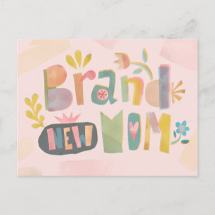 BRAND NIEUWE MOM MOEDERDAG FLORAL LETTERING FEESTDAGENKAART