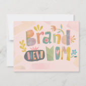 BRAND NIEUWE MOM MOEDERDAG FLORAL LETTERING KAART (Voorkant)