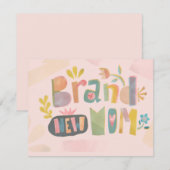 BRAND NIEUWE MOM MOEDERDAG FLORAL LETTERING KAART (Voorkant / Achterkant)
