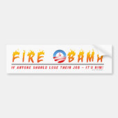 Brand Obama Bumpersticker (Voorkant)
