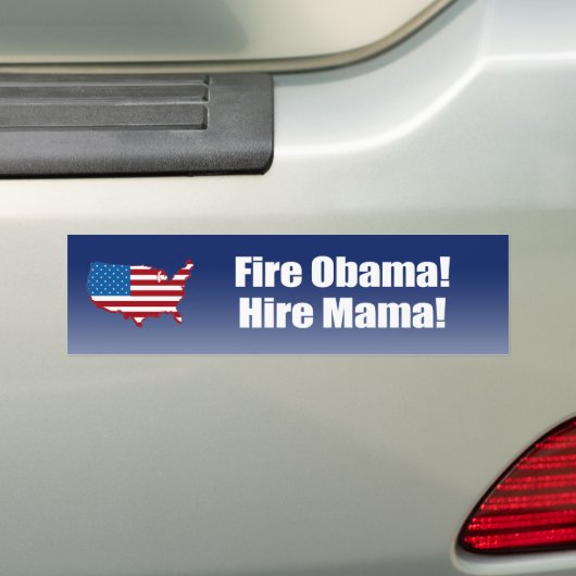 Brand Obama. Hire Mama. Bumpersticker (Op auto)