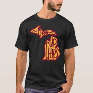 Brand op de CMU-chip T-shirt
