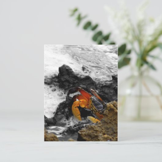 Brand op het zee briefkaart (Staand voorkant)