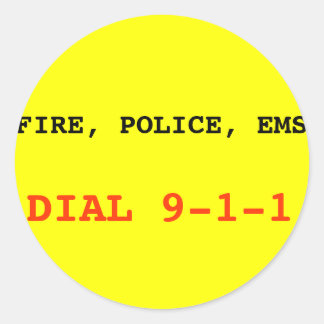 Brand, Politie EMS 911 Sticker
