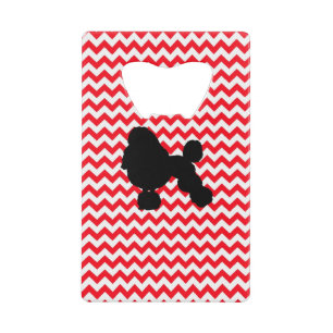 Brand Rood Chevron met porselein Creditkaart Flessenopener