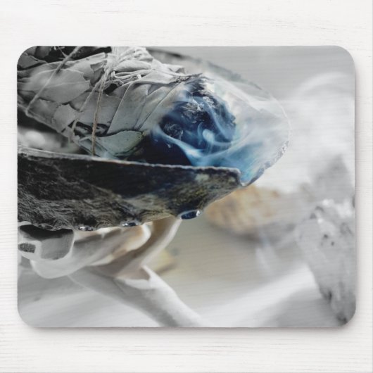 Brand Sage Roken Metafysisch Esoterisch Muismat (Voorkant)